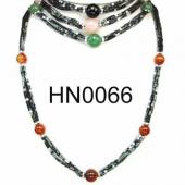 Assorted Colored Semi precious Stone Beads Hematite Cube Beads Stone Chain Choker Fashion Women Necklace